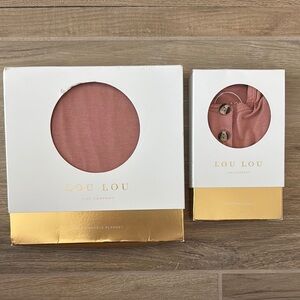 Lou Lou & Company Newborn Set in Soft Pink - color Blakely